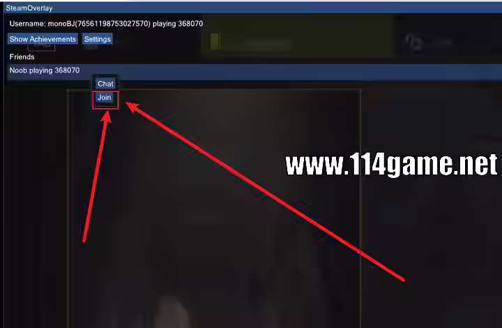 通过Shift + Tab快捷键加入好友房间